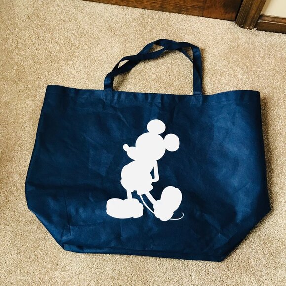 Mickey Mouse Disney Store Reusable Blue Tote Bag - 25" x 10" x 18" - Picture 6 of 9